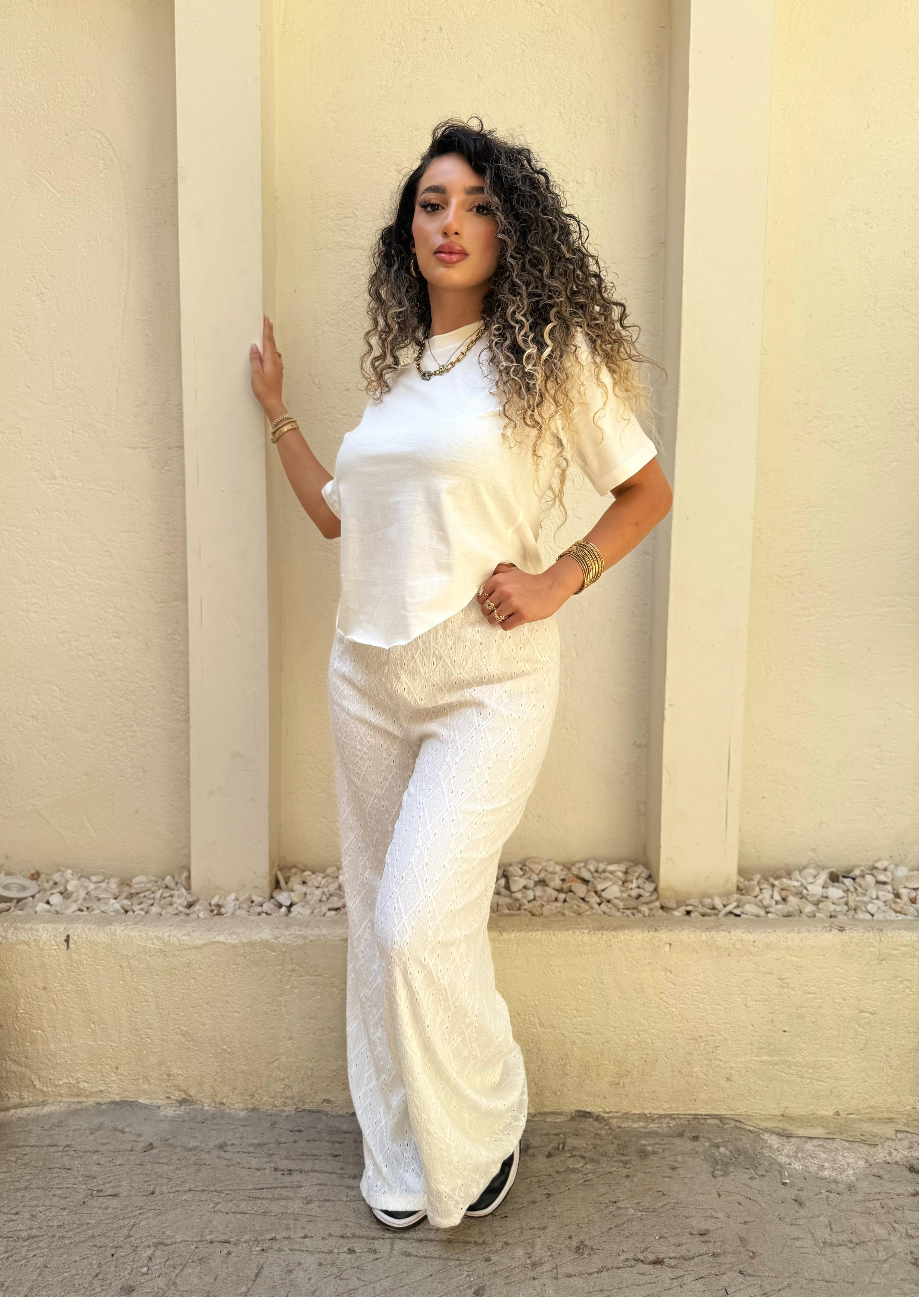 Capri's Jacquard Pants